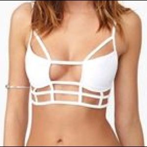 White one teaspoon eagle showdown bikini top